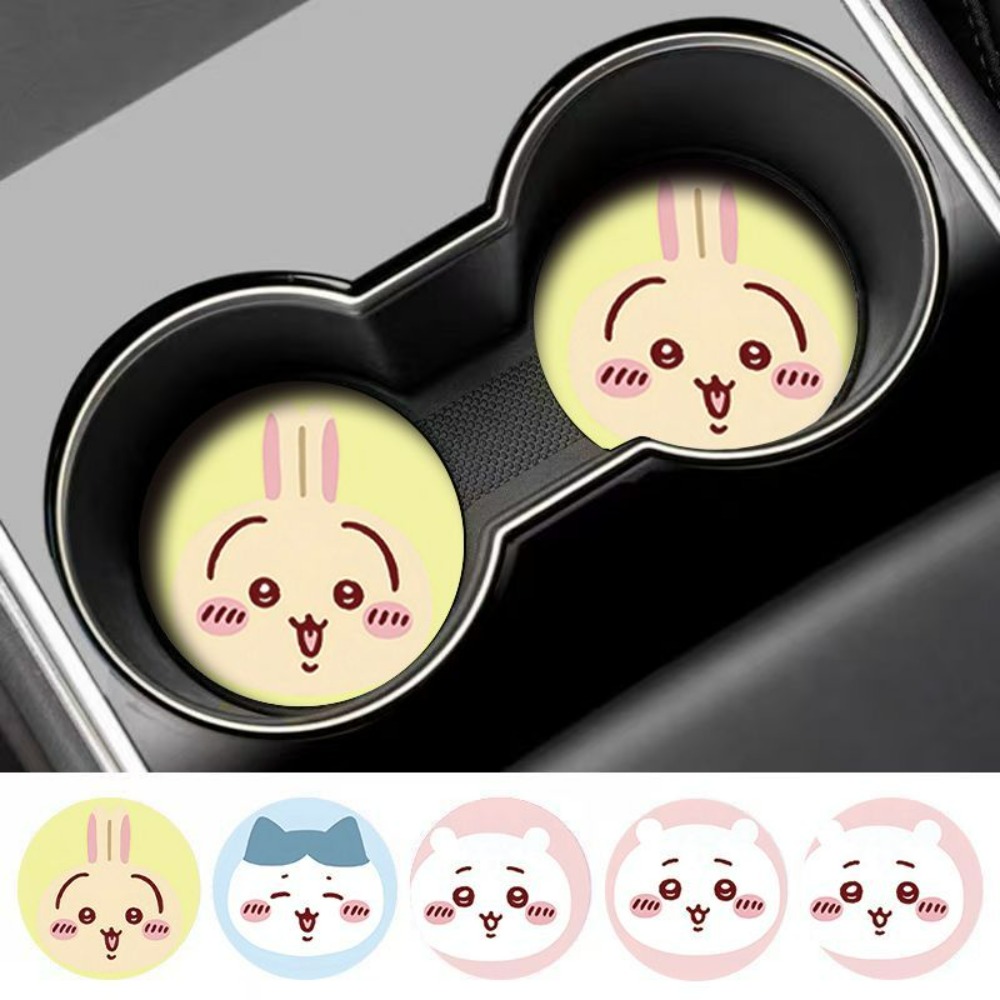 Car Accessories Japanese - 2 tapis antidérapants pour voiture Chiikawa,