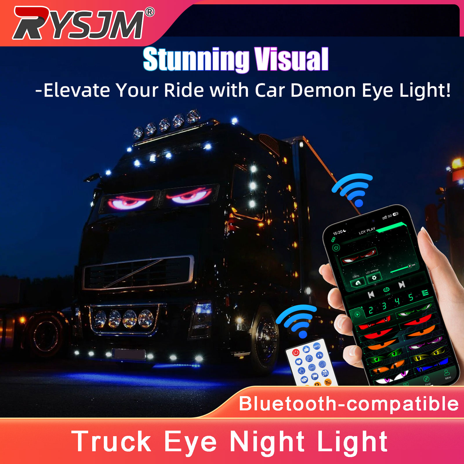 Car Led Light - Lumière LED Devil Eye pour pare-brise