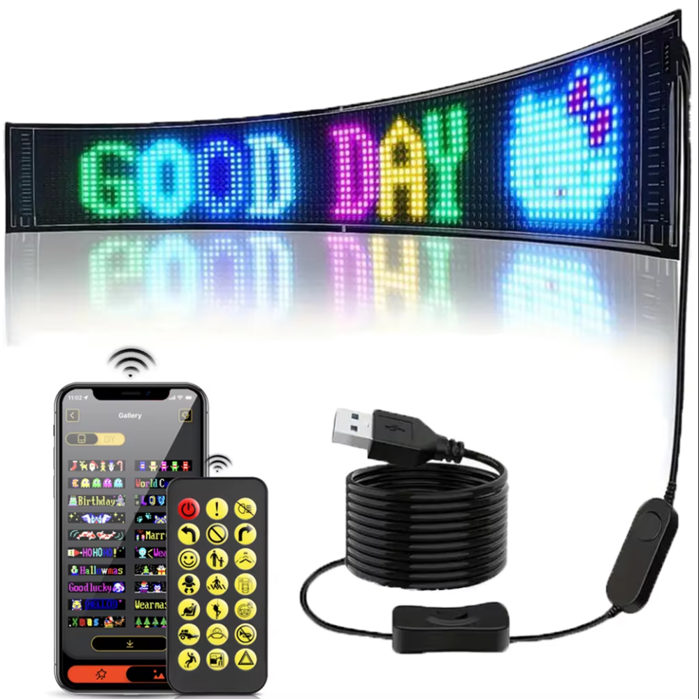 Car Led Light - Panneau de pixels matriciels 16x96 LED,