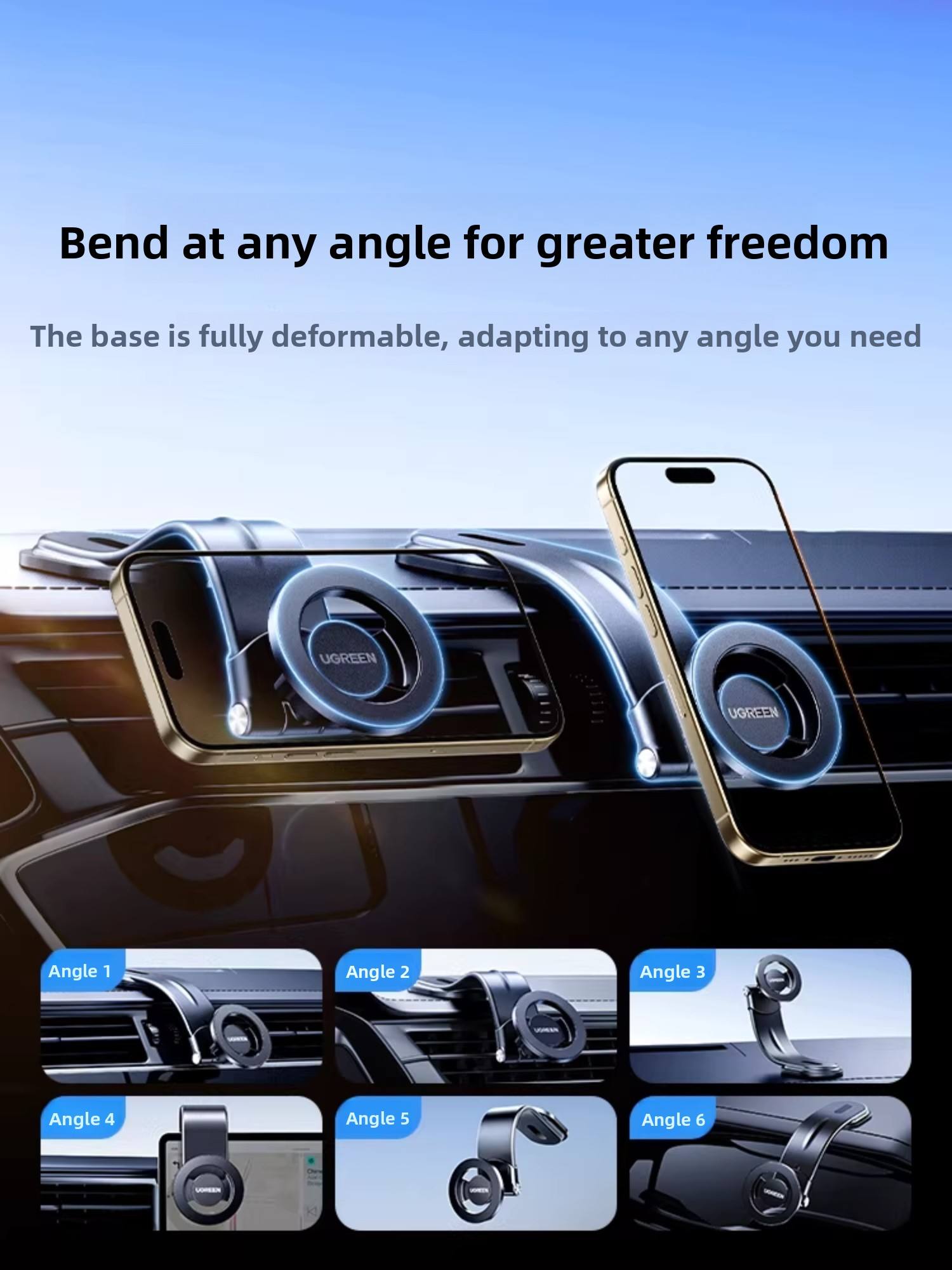 Car Vacuum - Support magnétique pour voiture UGREEN, rotatif