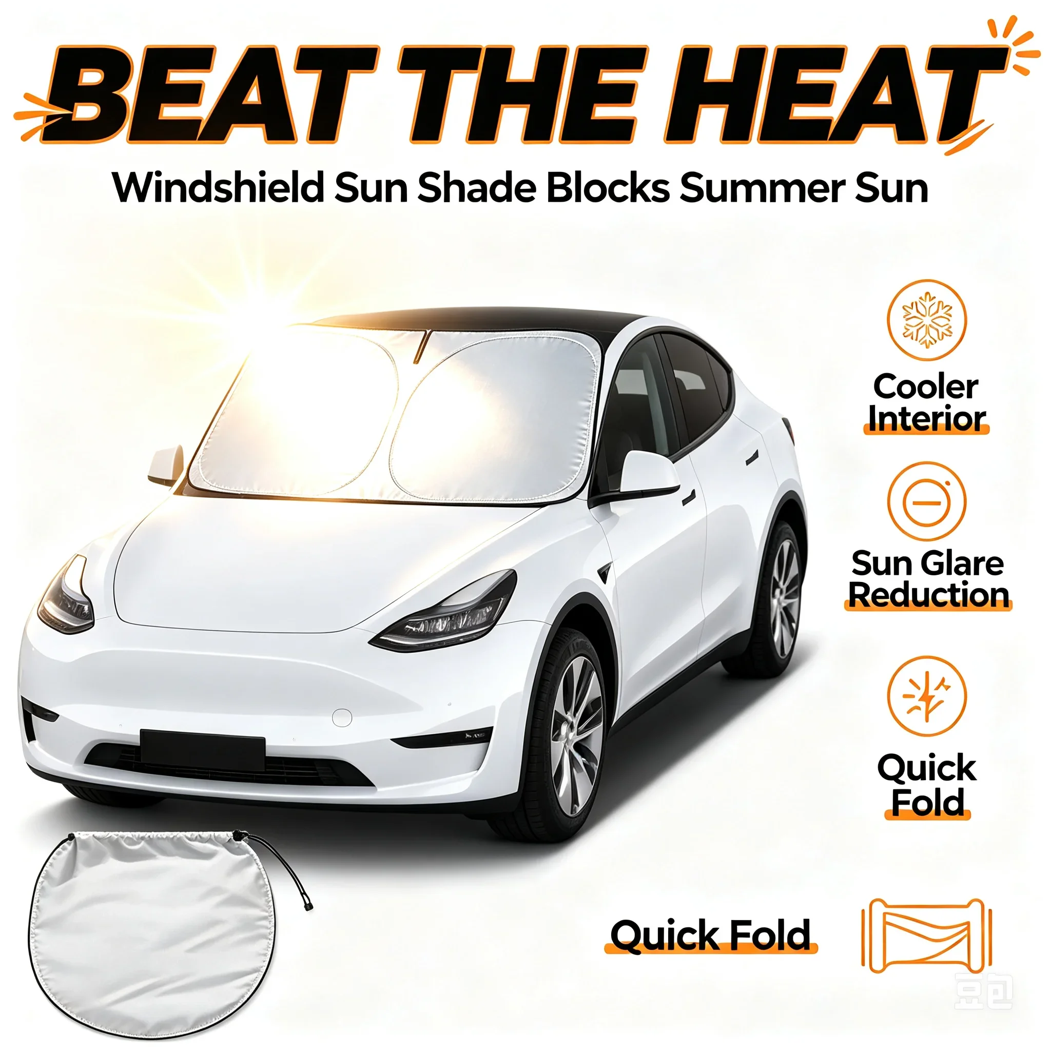 Pare-soleil pliable pour pare- - Windshield Sun Shade avis et prix