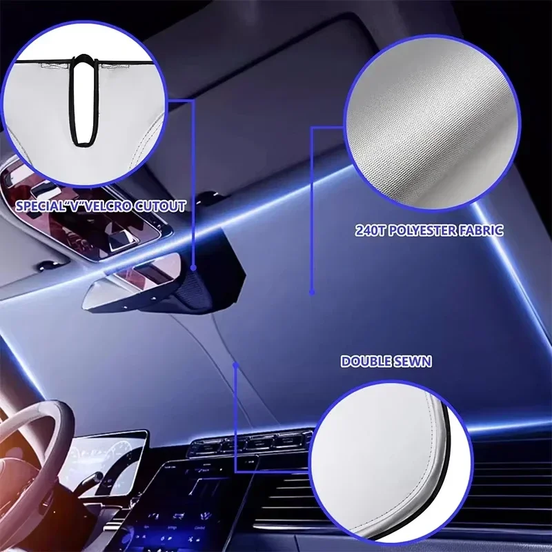 Pare-soleil pliable pour pare- - Windshield Sun Shade avis et prix