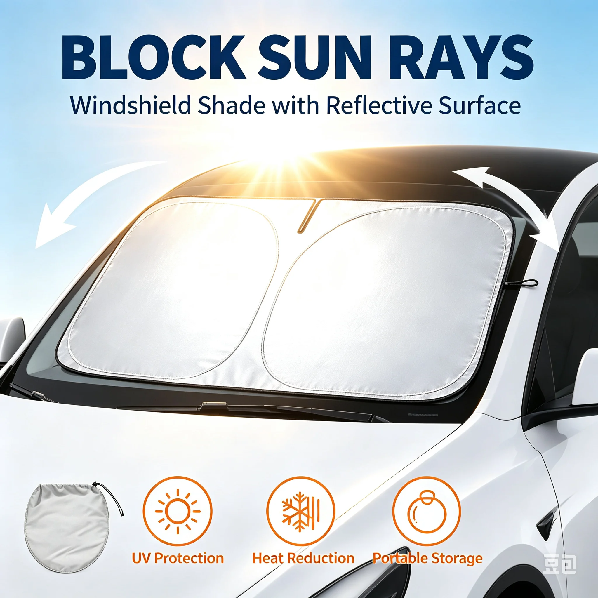 Pare-soleil de voiture, pare-b - Windshield Sun Shade avis et prix