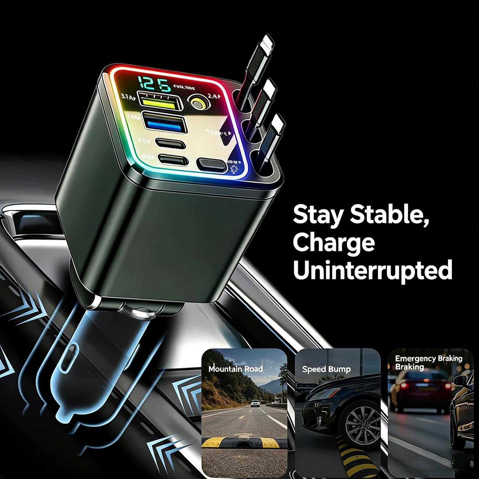 Chargeur rétractable pour voit - Car Charger avis et prix