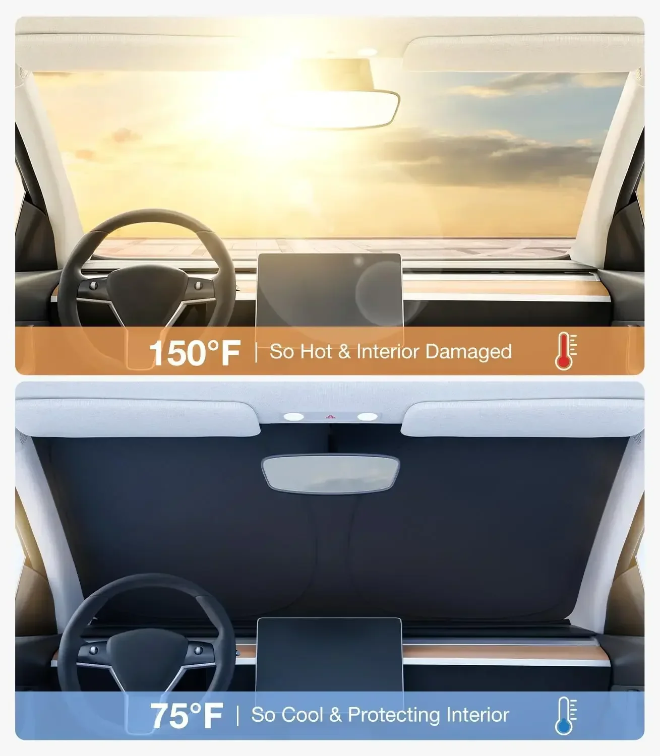 Pare-soleil de voiture pour pa - Windshield Sun Shade avis et prix