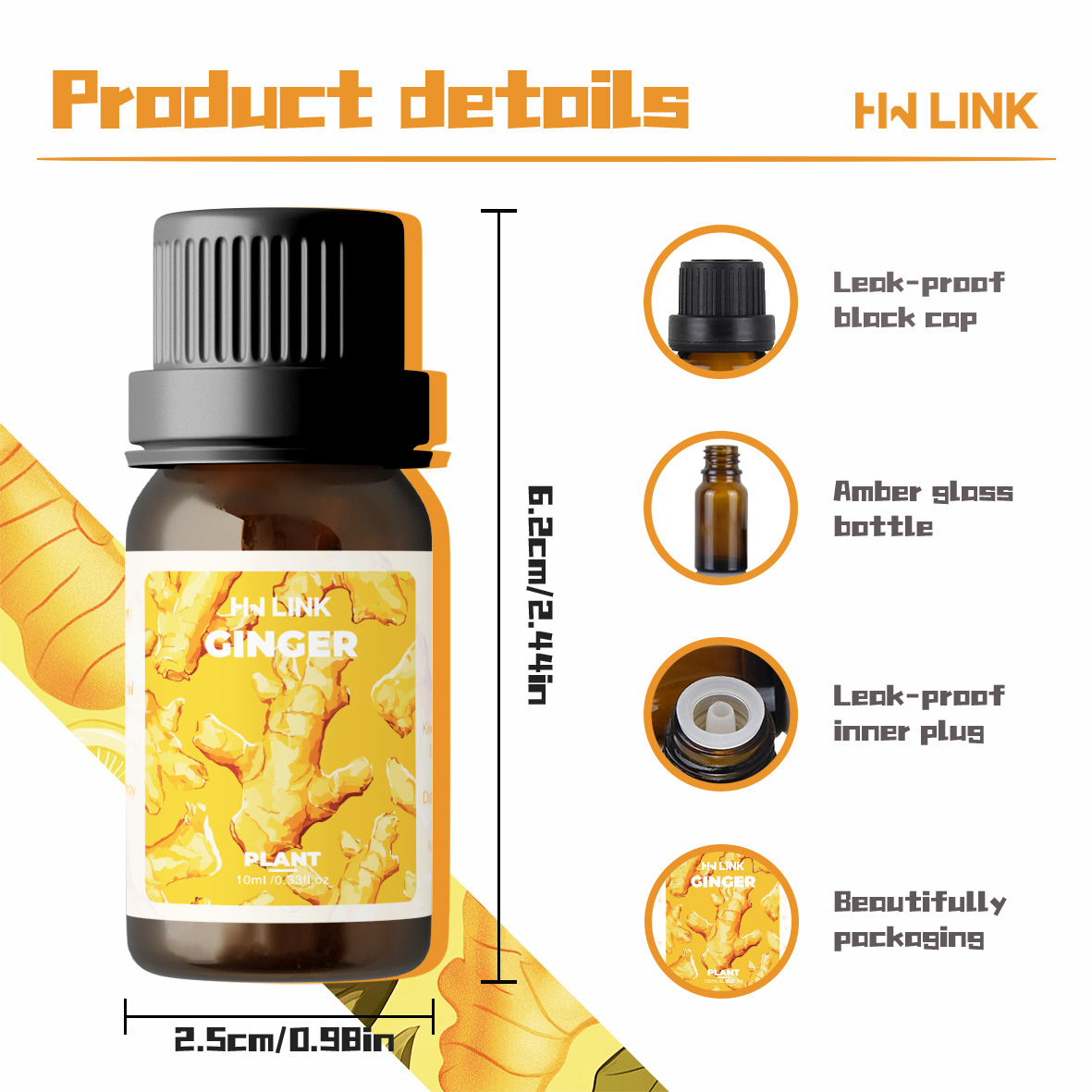 Huile de gingembre pure et nat - Car Air Freshener avis et prix