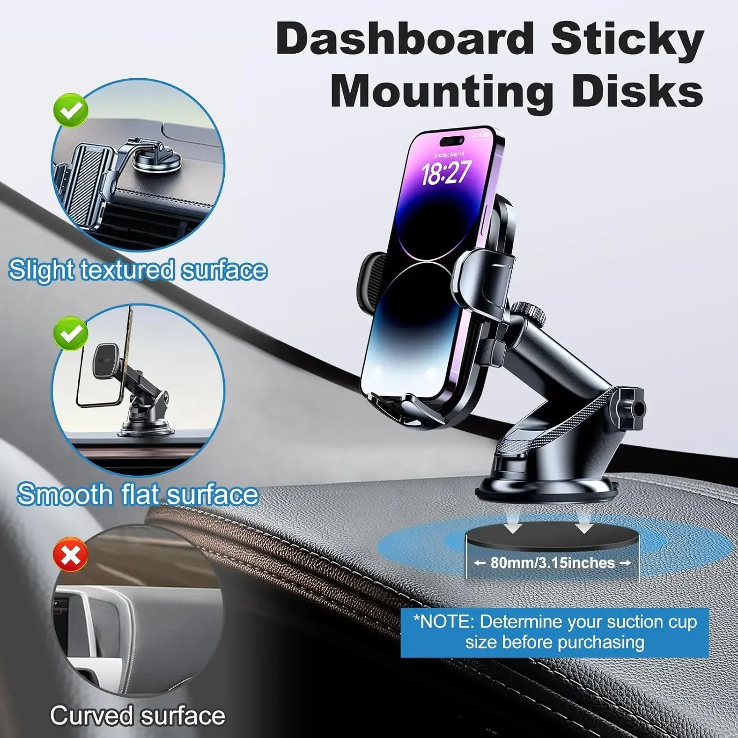 Kit universel de supports adhé - Car Phone Holder avis et prix